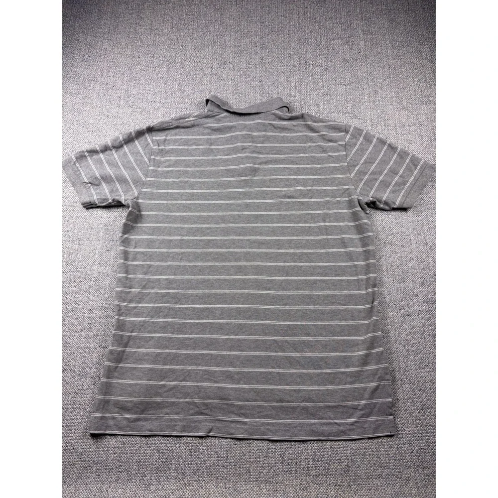 Polo by Ralph Lauren Shirt Mens XL Gray White Striped Soft Cotton Pony Polo